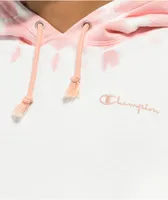 Champion Wave White & Peach Tie Dye Hoodie