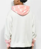 Champion Wave White & Peach Tie Dye Hoodie