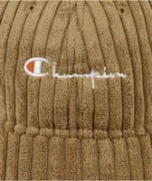 Champion Whole Wheat Brown Corduroy Strapback Hat