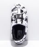 Champion Women's University Black & White Tie Dye Scarlet Slippers