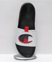 Champion XG Tech Black, White & Scarlet Red Slide Sandals