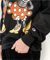 Champion x Disney Mickey & Minnie Black Crewneck Sweatshirt