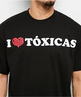 Chicos Toxicos I Heart Toxicas Black T-Shirt