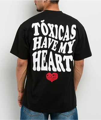 Chicos Toxicos Toxicas Have My Heart Black T-Shirt