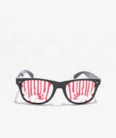 Chip Red Drip Clear Glasses