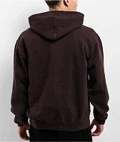 Chocolate Work Label Brown Hoodie