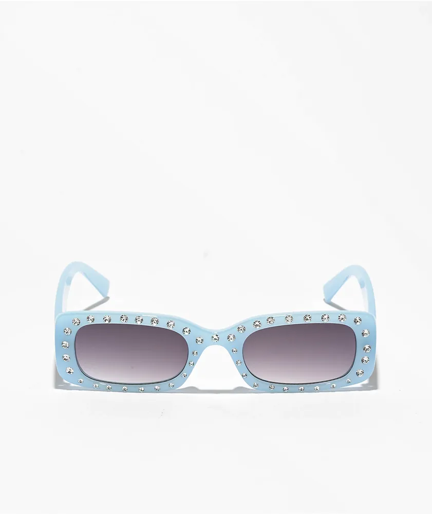 Chunky Blue Studded Sunglasses