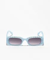 Chunky Blue Studded Sunglasses