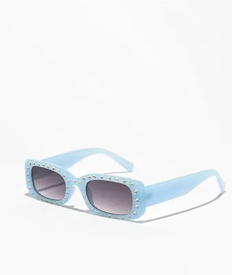 Chunky Blue Studded Sunglasses