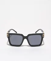 Chunky Lux Black Square Sunglasses