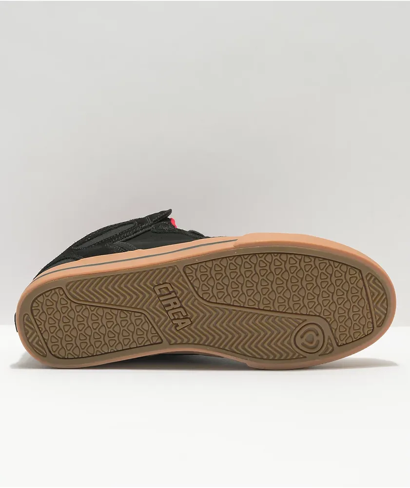 Circa Lopez 99 Mid Black & Gum Skate Shoes