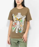 Civil Caged Skeleton Brown T-Shirt