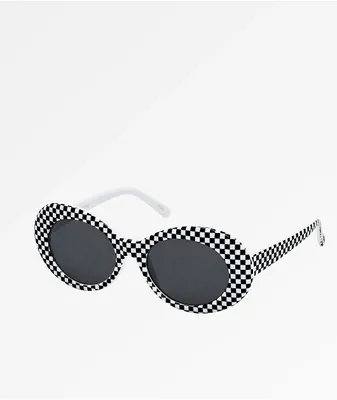 Clout Goggle Checker & Smoke Sunglasses