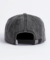 Coal Clayton Black Acid Wash Strapback Hat