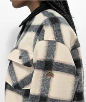 Coal Sheila Cream Plaid Shacket