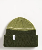 Coal The Frena Olive Block Stripe Beanie