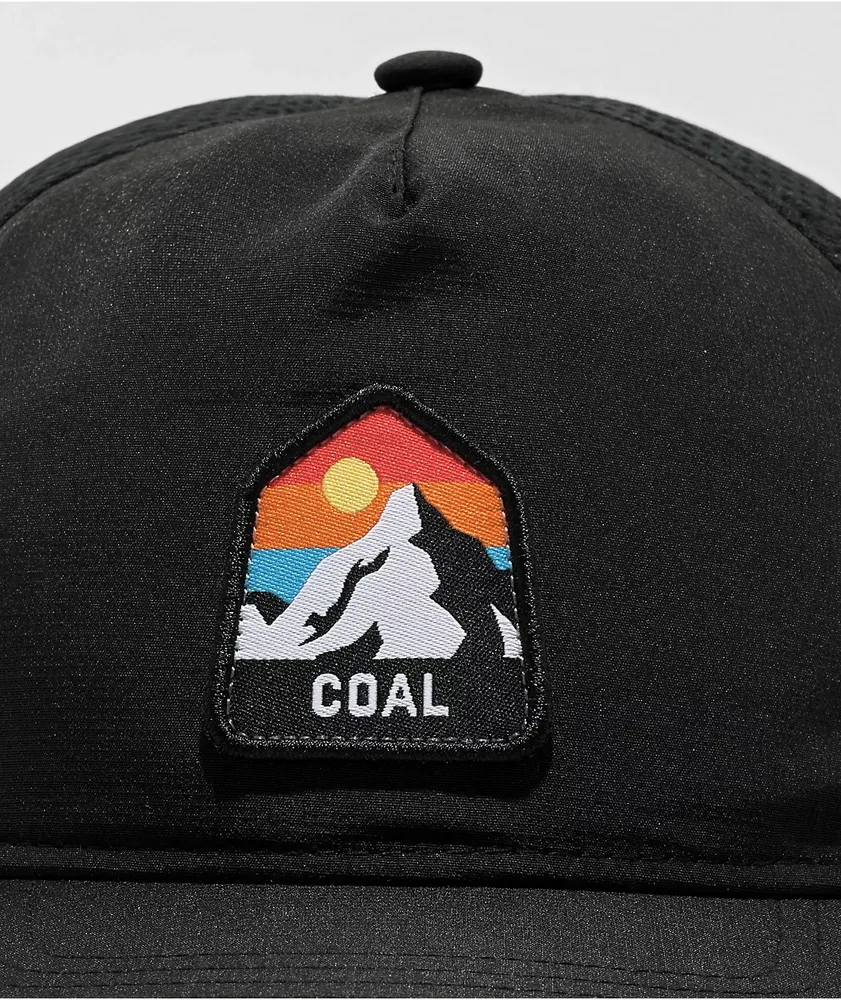 Coal The One Peak Black Snapback Hat
