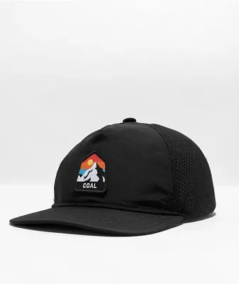 Coal The One Peak Black Snapback Hat