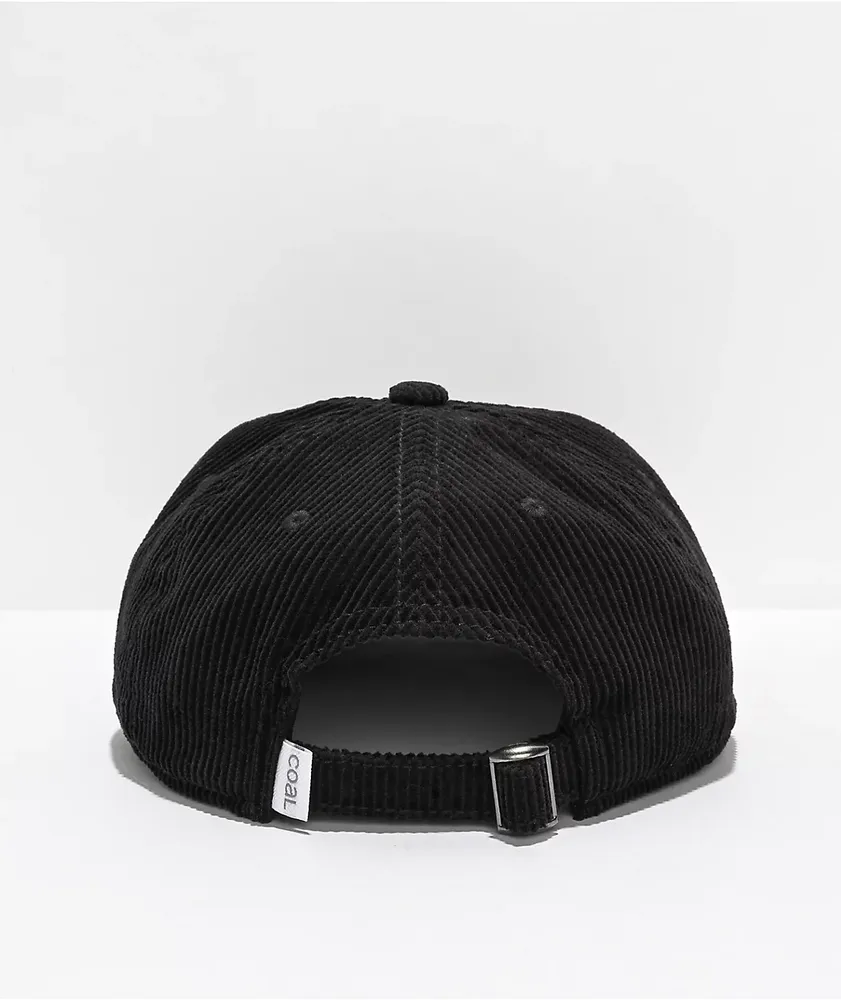 Coal The Whidbey Black Corduroy Strapback Hat
