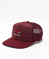 Coal The Zephyr Dark Red Trucker Hat