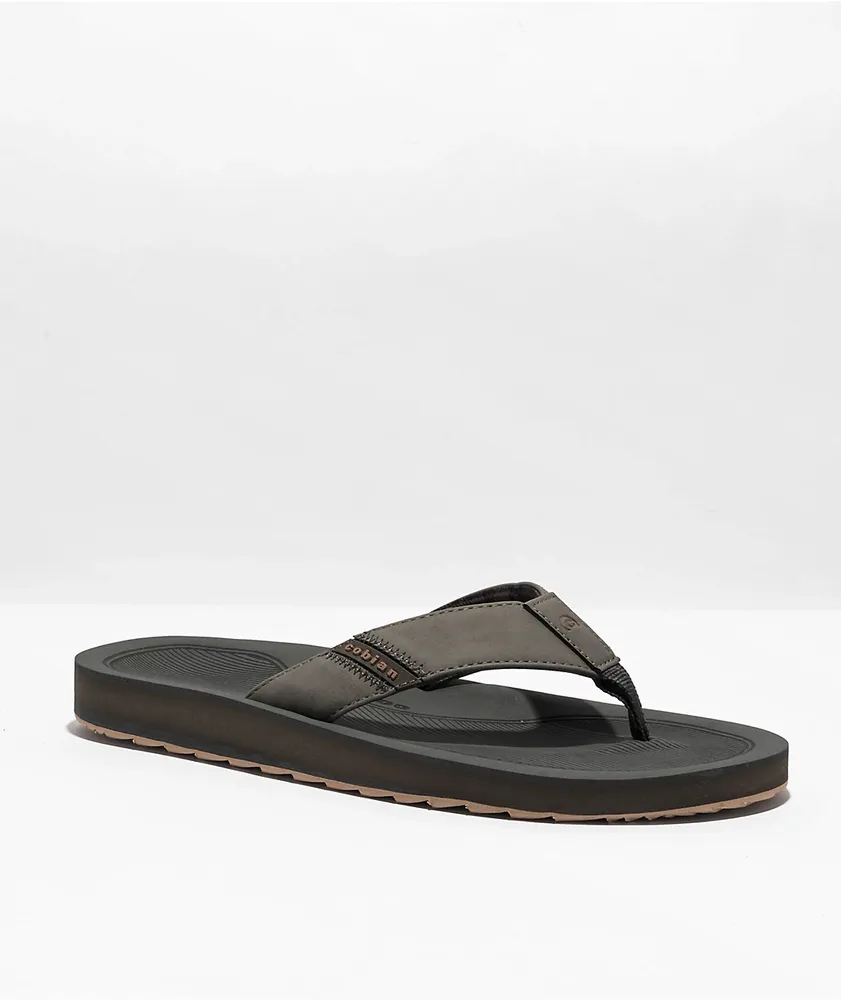 Buy Hush Puppies By Bata Men Charcoal Grey Leather Sandals - Sandals for  Men 1124366 | Myntra