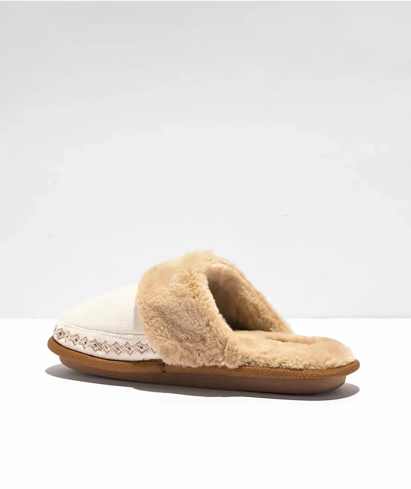 Cobian Colima Cream Mule Slippers