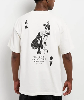Color Bars x Playboy Ace Of Spades White T-Shirt