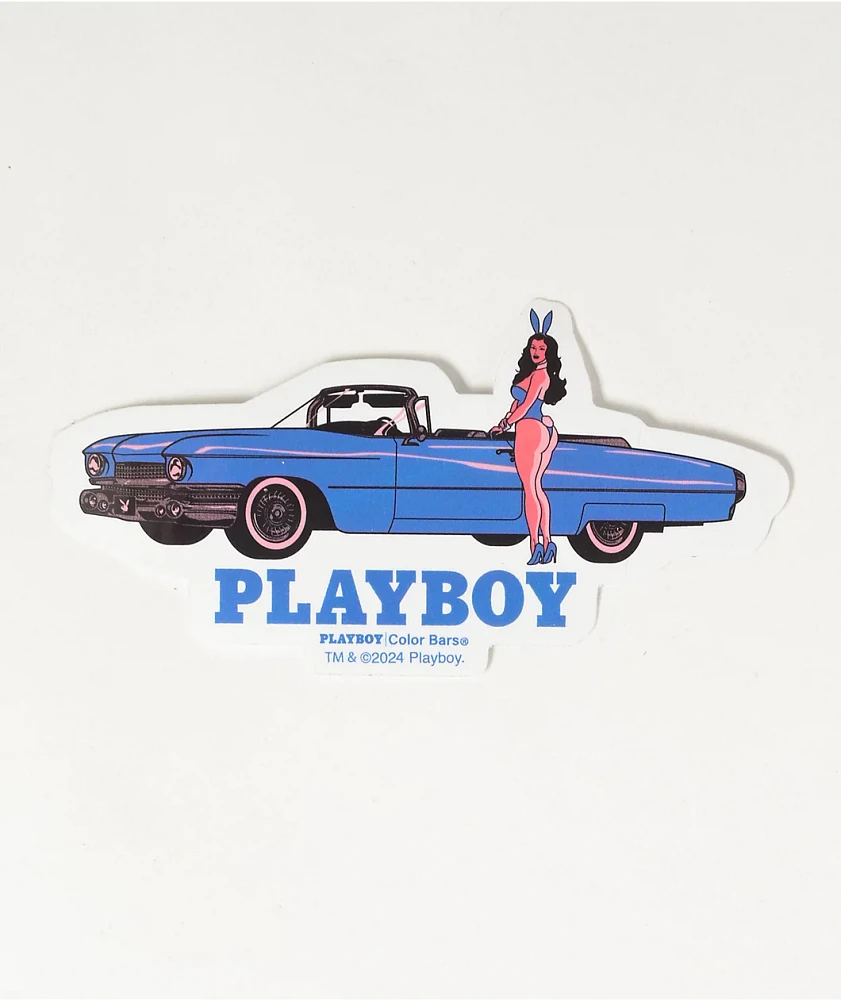 Color Bars x Playboy Car Show Sticker