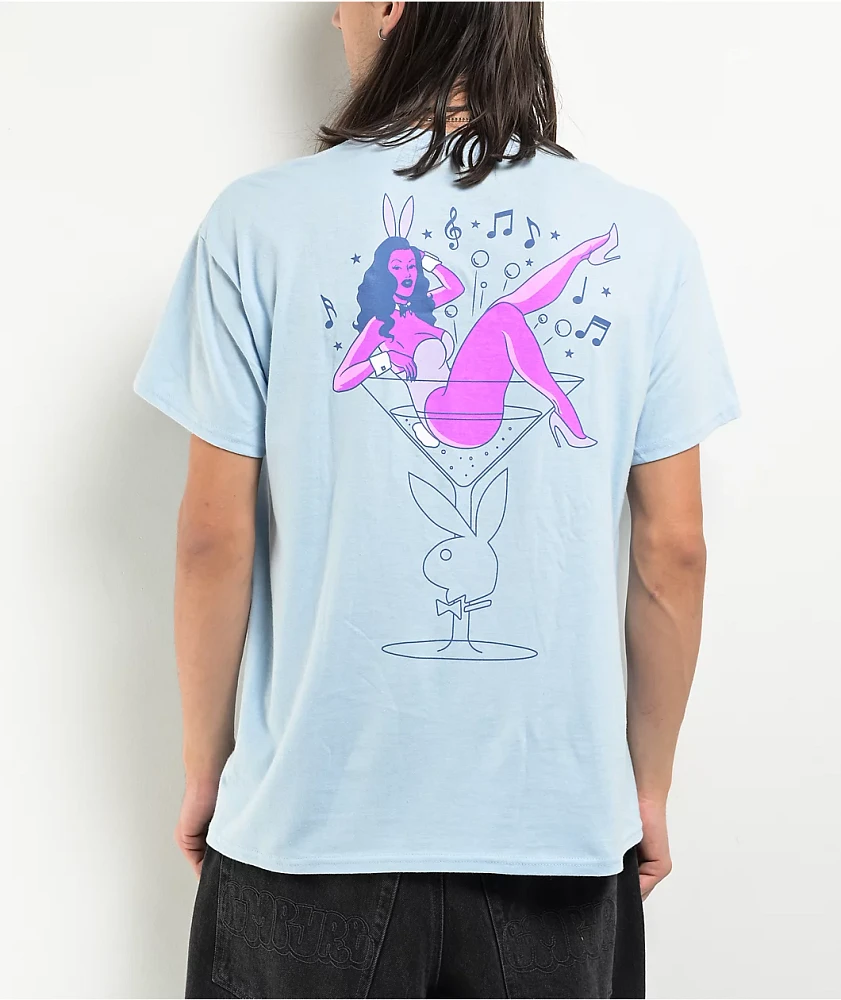 Color Bars x Playboy Casino Light Blue T-Shirt