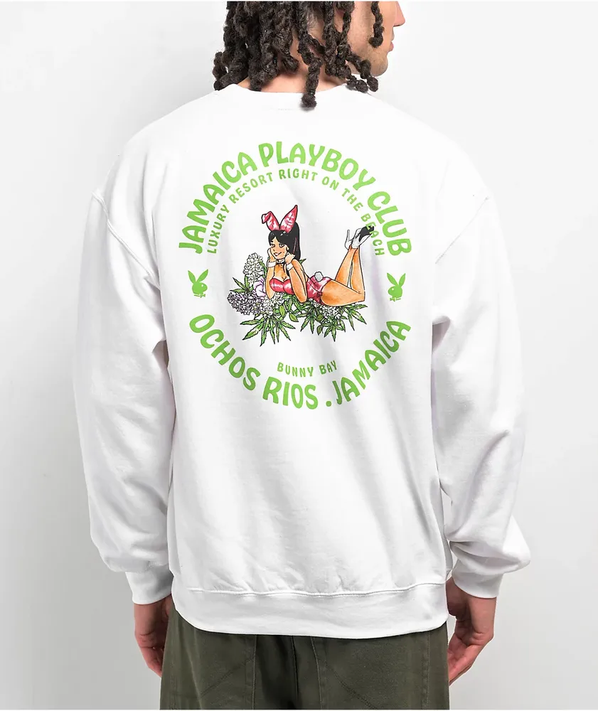 Color Bars x Playboy Jamaica Girl White Crewneck Sweatshirt