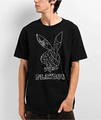 Color Bars x Playboy Spider Web Black T-Shirt
