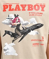 Color Bars x Playboy Take Flight Pastel Brown T-Shirt