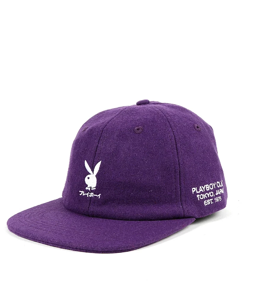 Color Bars x Playboy Tokyo Club Purple Strapback Hat