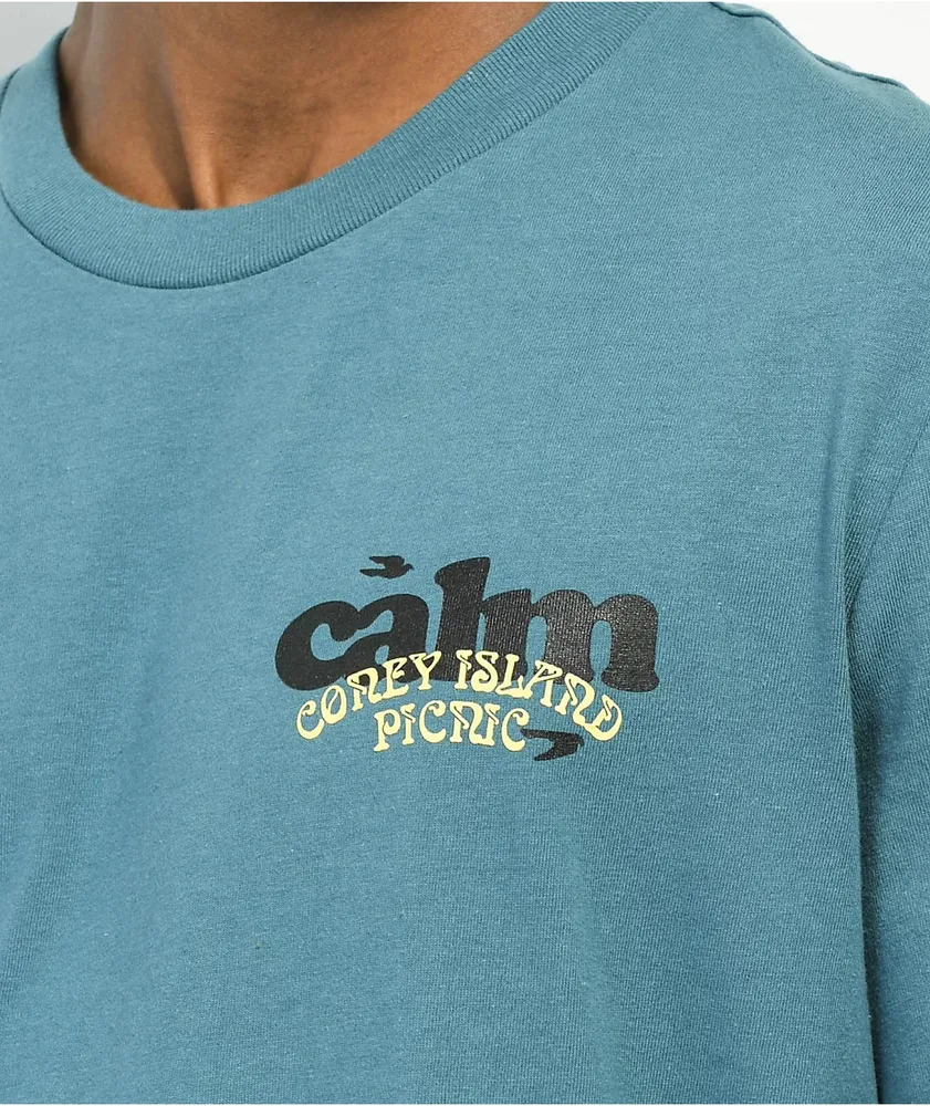 Coney Island Picnic Calm Your Mind Green T-Shirt