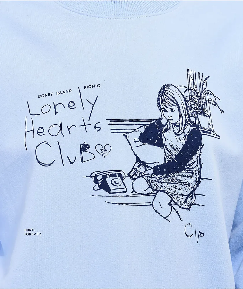 Coney Island Picnic Lonely Hearts Club Blue Crewneck Sweatshirt