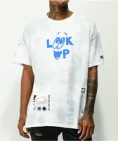 Coney Island Picnic Look Up Grey & White Tie Dye T-Shirt