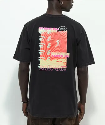 Coney Island Picnic Part Wave Black Wash T-Shirt