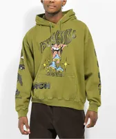 Coney Island Picnic Psychedelic Olive Green Hoodie