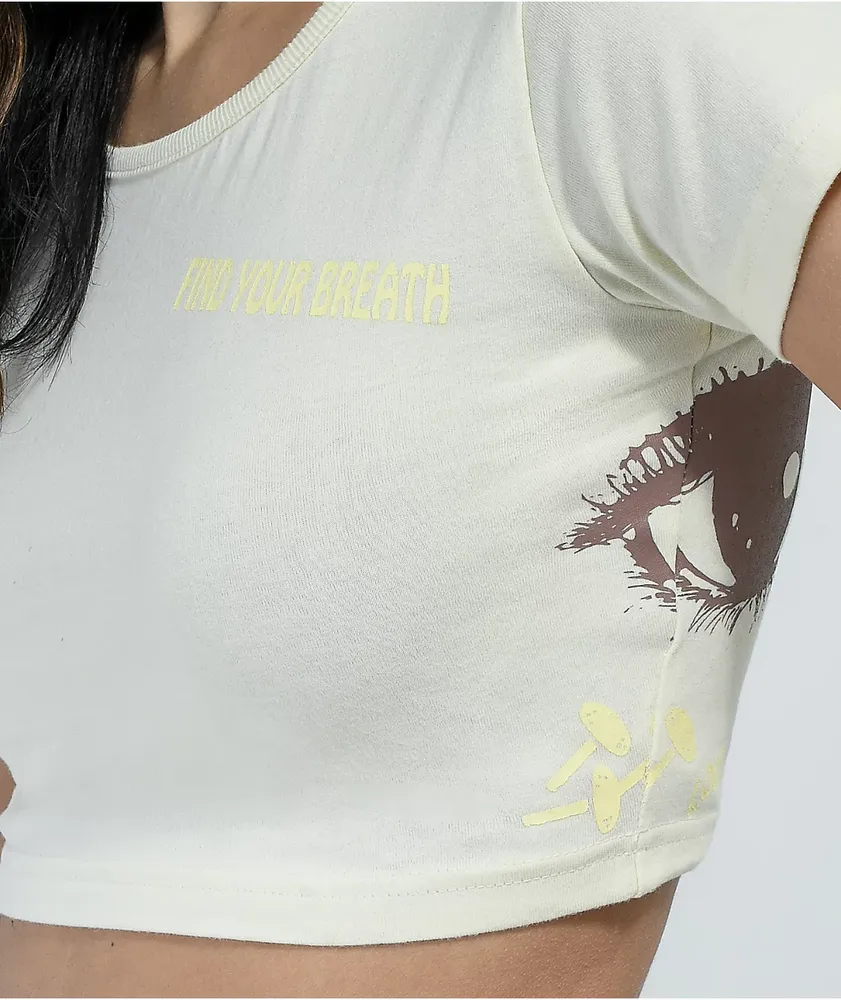 Coney Island Picnic Users Guide Tan Crop T-Shirt