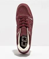 Converse AS-1 Pro Dark Burgundy & Egret Suede Skate Shoes