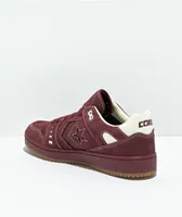 Converse AS-1 Pro Dark Burgundy & Egret Suede Skate Shoes