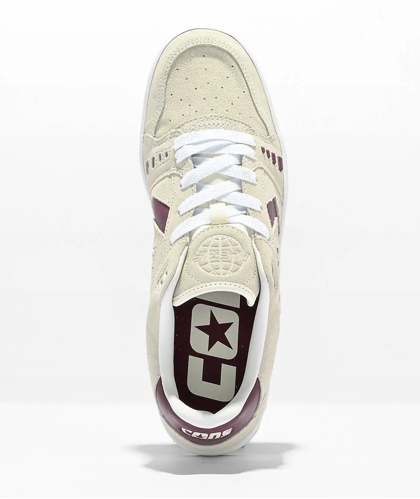 Converse AS-1 Pro Egret & Bordeaux Suede Skate Shoes