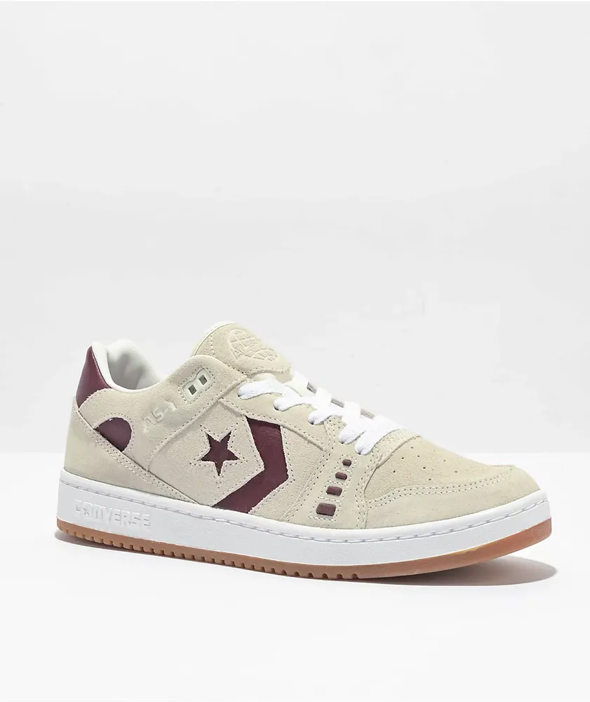 Converse AS-1 Pro Egret & Bordeaux Suede Skate Shoes