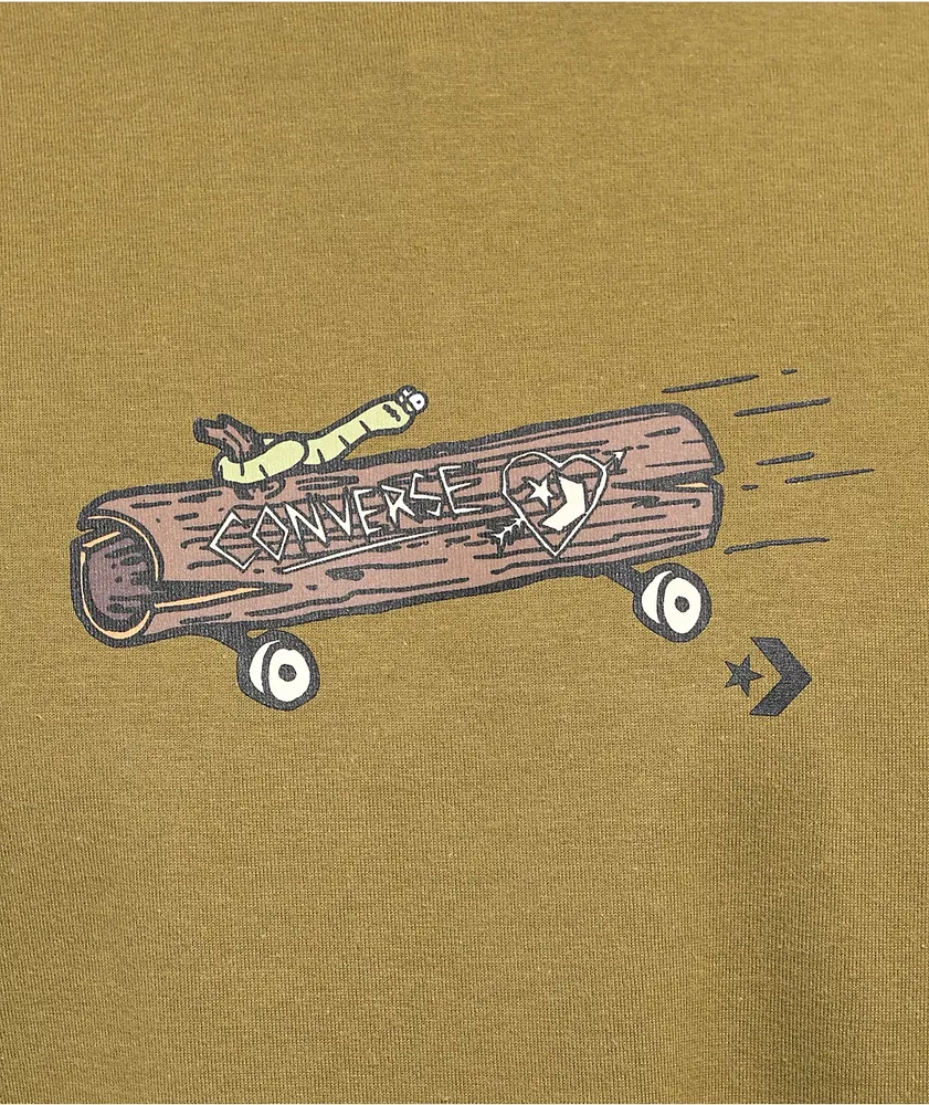 Converse All Star Elevated Graphic Olive Green T-Shirt