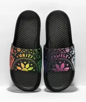 Converse All Star Pride Black & Purple Slide Sandals