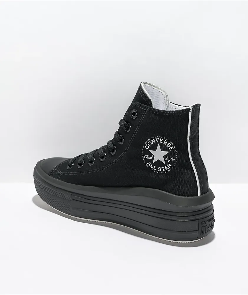 Converse CTAS Move Hi-Top All Black Platform Shoes