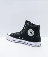 Converse CTAS Pro Hi Black & White Suede Skate Shoes