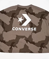 Converse Camo Grey Boxy Crop T-Shirt