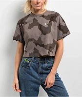 Converse Camo Grey Boxy Crop T-Shirt