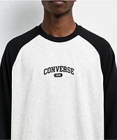 Converse Chuck Black & Grey Raglan Crewneck Sweatshirt